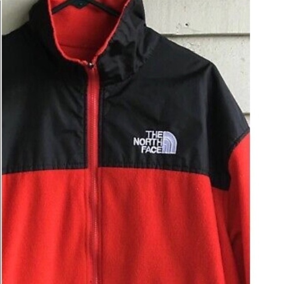 Vintage The North Face Gore Tex fleece men’s red and black liner jacket sz small - Picture 2 of 9